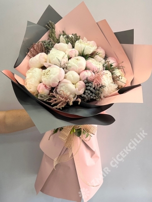 20 Pembe Şakayık Buketi